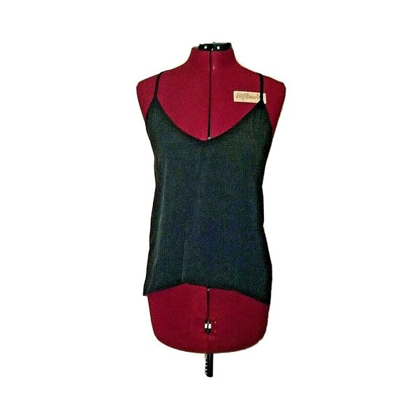 Kirra Womens Tank Top Cami Size XS Lace Back Keyhole Back V Neck Hi Low … - Picture 1 of 7